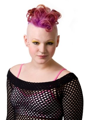 curly mohawk hairstyles. curly mohawk for women.
